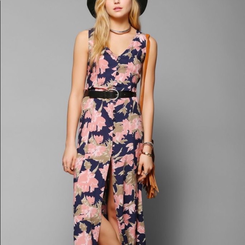 Reverse urban outfitters floral fall maxi dress